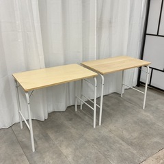 KD-9【新入荷　リサイクル品】無印良品　スチールパイプ　テーブ...
