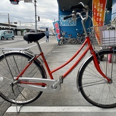 【大人用】整備済 ブリヂストン 27型内装3段ギア ロングティーンW型 中古自転車 オレンジ色 <自転車のオオムラ 静岡店>の画像
