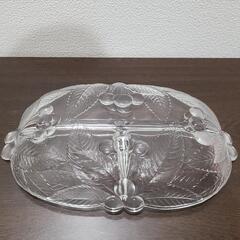 HOYAクリスタル  仕切りガラス皿の画像