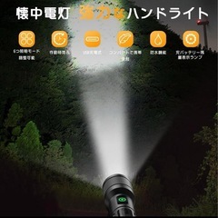 【未使用】懐中電灯 夜光 ハンドヘルドトーチ ledライト COB作業灯の画像