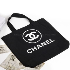 【非売品】ノベルティCHANEL 黒 トートバッグ ロゴ入りの画像