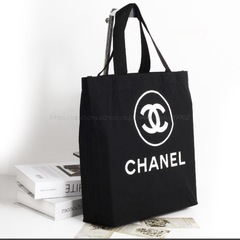 【非売品】ノベルティCHANEL 黒 トートバッグ ロゴ入りの画像