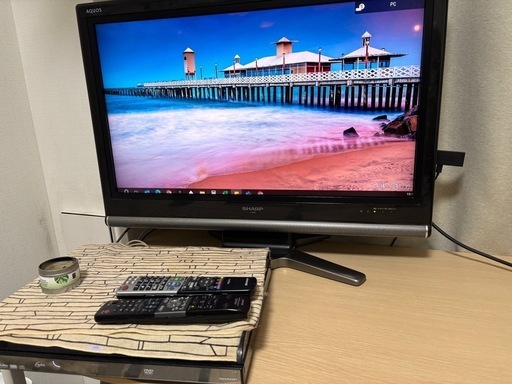 セット】シャープ32㌅テレビ&DVD レコーダー