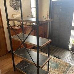 特価★美品　ラック　大理石柄★の画像