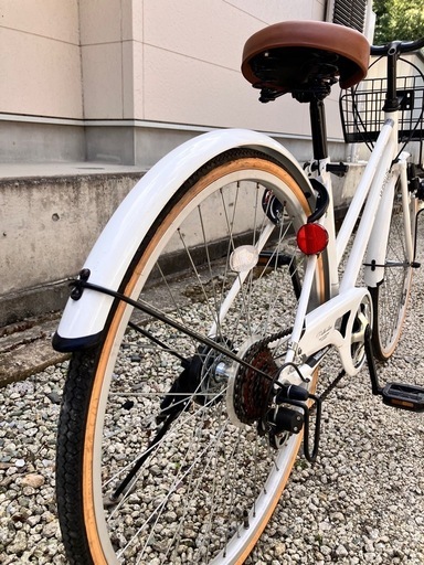 シティサイクル26インチ白