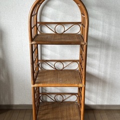 籐家具 三段飾り棚
