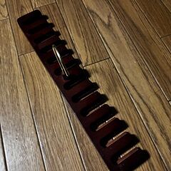 多機能省スペースハンガー2つ＋木製ベルトハンガーの画像