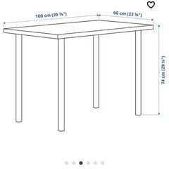 IKEA 　LINNMON リンモン/ADILS　オディリス　テーブル　ホワイト　100×60㎝の画像
