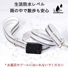 Nayouko 犬 リード 光るリード 夜散歩 ライト付きりーど 虹色発光 7色切替可 犬散歩用ライト 小型犬 中型犬 大型犬対応 USB充電式 Type-c 防水 安全ライト 犬用品 ペット用品 1.2mの画像