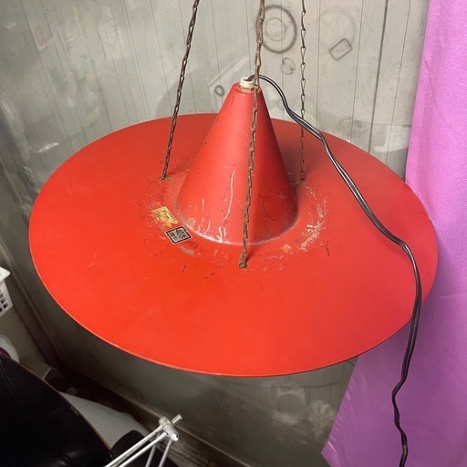 昭和レトロ　レトロポップ　吊り下げペンダントライト　一か月保証付き  【リサイクルショップ道楽屋】