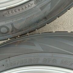  冬 スバル XV フォレスター 17インチ【富山】日本製 225/55R17 人気の ヨコハマ IG70 中古 ４本 PCD100 冬 17インチ 車検対応の画像