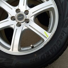 冬 スバル XV フォレスター 17インチ【富山】日本製 225/55R17 人気の ヨコハマ IG70 中古 ４本 PCD100 冬 17インチ 車検対応の画像