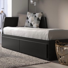 IKEA フレッケ　シングル⇄ダブルベッド　伸縮式