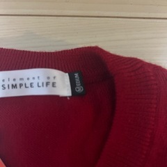 【最終値下】新品タグ付き【element of SIMPLE LIFE】ロゴ刺繍 自宅で洗える ウール100%ニットの画像