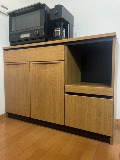 2024特集 値下げunico キッチンカウンター BANKS W1200【美品】 (nana 食器棚・キッチンカウンター