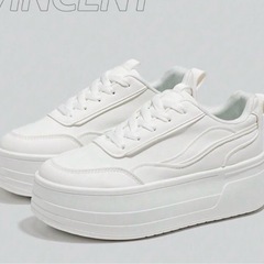 SHEIN 厚底 スニーカー 白 靴 ZARA スポーツシューズの画像