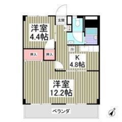 💙💜初期費用5万円パック＆フリーレント1ヶ月付き💜💙江曽島駅徒歩5分✨賃料50,000円🌟44.46㎡の2Kです😍💕の画像