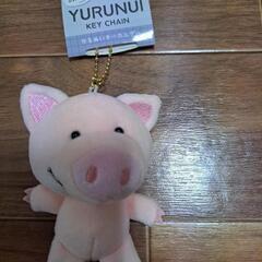 完売。ブタさんの可愛いぬいぐるみキーホルダー♡