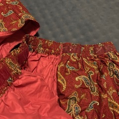 値下げ 冬の部屋着 美品 冬用  部屋着 天然羽毛 ベスト  スカートL  XL     の画像