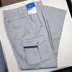 【ボディファイン】ツータックカーゴパンツ　BF517　グレー　2枚(男女兼用)の画像