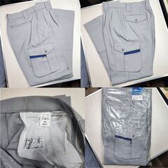 【ボディファイン】ツータックカーゴパンツ　BF517　グレー　2枚(男女兼用)の画像