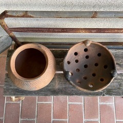 古い水コンロ/素焼き、希少の画像