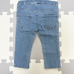 〈87〉ベビー服　H&M　ミニーマウスデニムパンツ　6-9M　75の画像