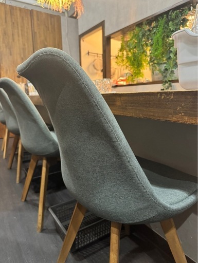 ダイニングチェア ×10脚 クッション イームズチェア eames ファブリック生地 ダイニングチェアー 木脚 イス 