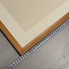 刺繍・パノラマ写真用 額縁 木製 フレーム(外寸約74×33cm、内寸60×20cm)の画像