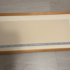 刺繍・パノラマ写真用 額縁 木製 フレーム(外寸約74×33cm、内寸60×20cm)の画像