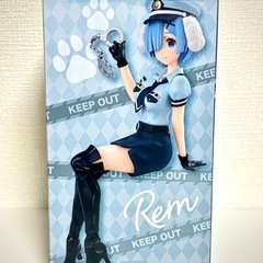 【新品/未開封】Rem(レム)フィギュア2種犬耳ポリス/オリジナルサロペット水着の画像