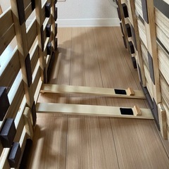 二つ折り　シングルベッド　すのこの画像