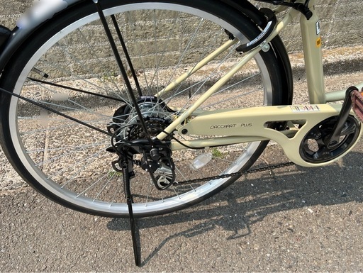 状態良好】DACCARAT PLUS 26インチ 6段変速ギア自転車ベージュ