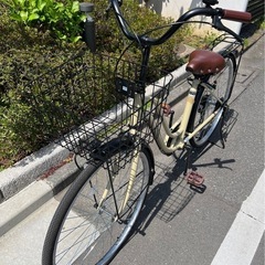 【状態良好】DACCARAT PLUS  26インチ  6段変速ギア自転車　ベージュの画像
