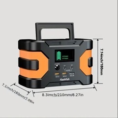 【108】停電対策、巨大地震などの災害時やキャンプに！新品 Flashfish 出力200W ポータブル電源パワーステーション & Flashfish 18V/60W ポータブルソーラーパネルの画像