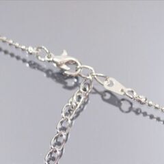 j→→→m43-4-1 /天然グリーンアベンチュリンラウンドパヴェペンダントネックレスの画像