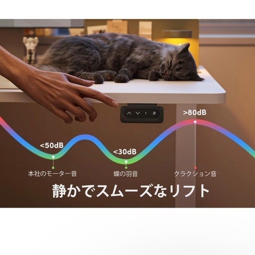 FEZIBO 電動 昇降式デスク スタンディングデスク 幅140cm 奥行60cm 高さ72-118cm 上下昇降デスク 高さメモリー
