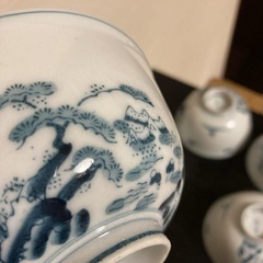 京焼　竹亭　染付けの椀 5点セット　和食器