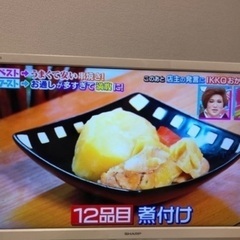 AQUOS テレビ　24V型ワイド（52.1×29.3／59.8）