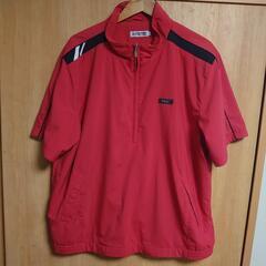 ゴルフ　メンズ　シャツ　L　DUNLOP　半袖　RED