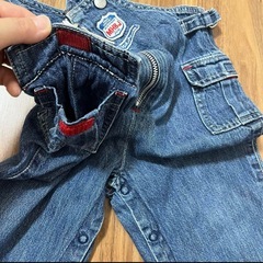 ミキハウス　デニム　カバーオール　80の画像