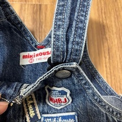 ミキハウス　デニム　カバーオール　80の画像