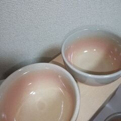 新品未使用　荻焼　湯呑み茶碗５客　細かい亀裂と深みのある色合いの画像