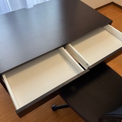 【美品】サンワサプライ　　PCデスク　ダーク木目　W100㎝×D60㎝の画像