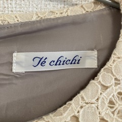 techichiの七部袖麻混ワンピースの画像