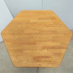 直接引き取り5%OFF カフェテーブル 六角 幅905×奥行き800×高さ730mm ダイニングテーブル キッキンテーブル 鉄足 アイアン 業務用 ガレージ 厨房用品 中古の画像