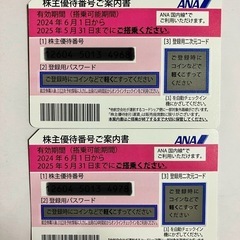 株主優待券　ANA