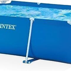 インテックス（INTEX）プール（3m×2ｍ×75cm)、フィルターポンプ、カバーセット　水遊び　の画像