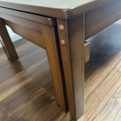 ローテーブル　伸長式　ウォールナットの画像