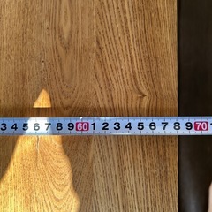 無印良品　無垢オークのダイニングテーブル　アイアンレッグの画像